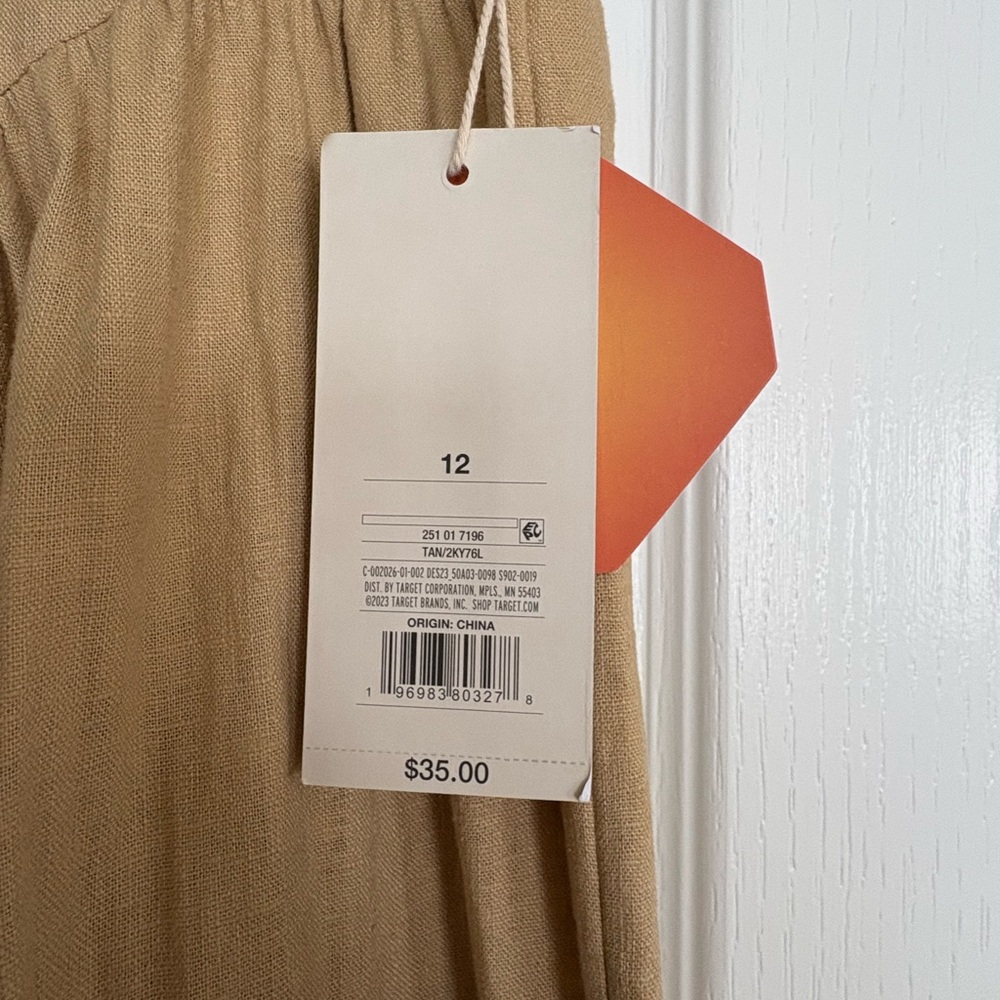 NWT - Fe Noel x Target Women's Yoke High-Rise Harem Pants Khaki - SZ 12 - Picture 5 of 8